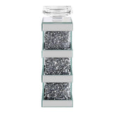 Noralie Accent Candleholder in Mirrored and Faux Diamonds
